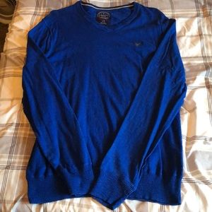 American Eagle blue v neck sweater